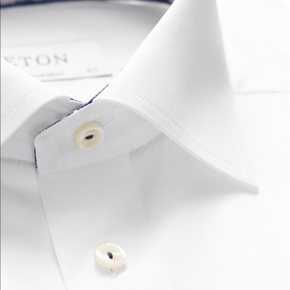 Contemporary-Fit Palm Tree Dress Shirt - Picture 3 of 4